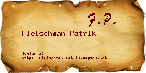 Fleischman Patrik névjegykártya