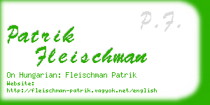 patrik fleischman business card